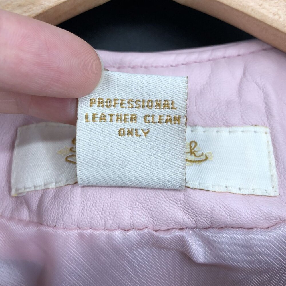 Peck & Peck Women's Quilted Lamb Leather Vest S Pink Zip-up Equestrian Preppy - Picture 5 of 11